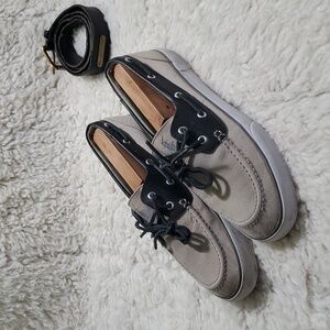 Polo by Ralph Lauren Boat Shoe's PLUS Leather Vintage Polo Brown/Gold Belt